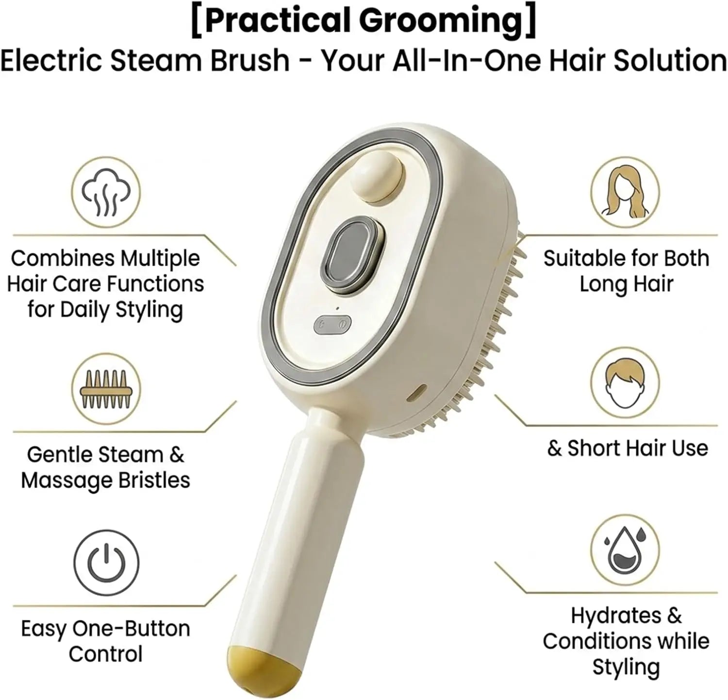 Electric Scalp Massager - Multi-angle features and steam function info-diagram