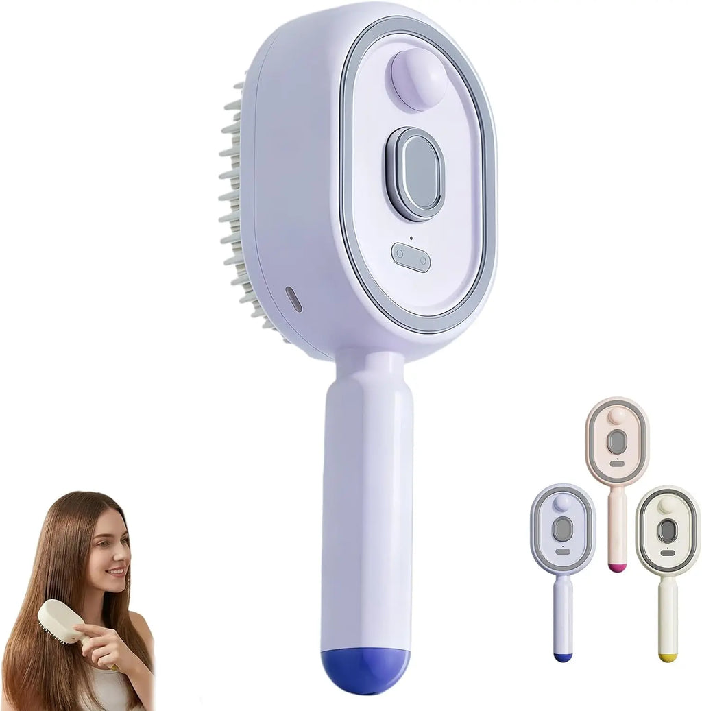 Electric Portable Spray Massage Comb - Multi-color pastel options studio presentation