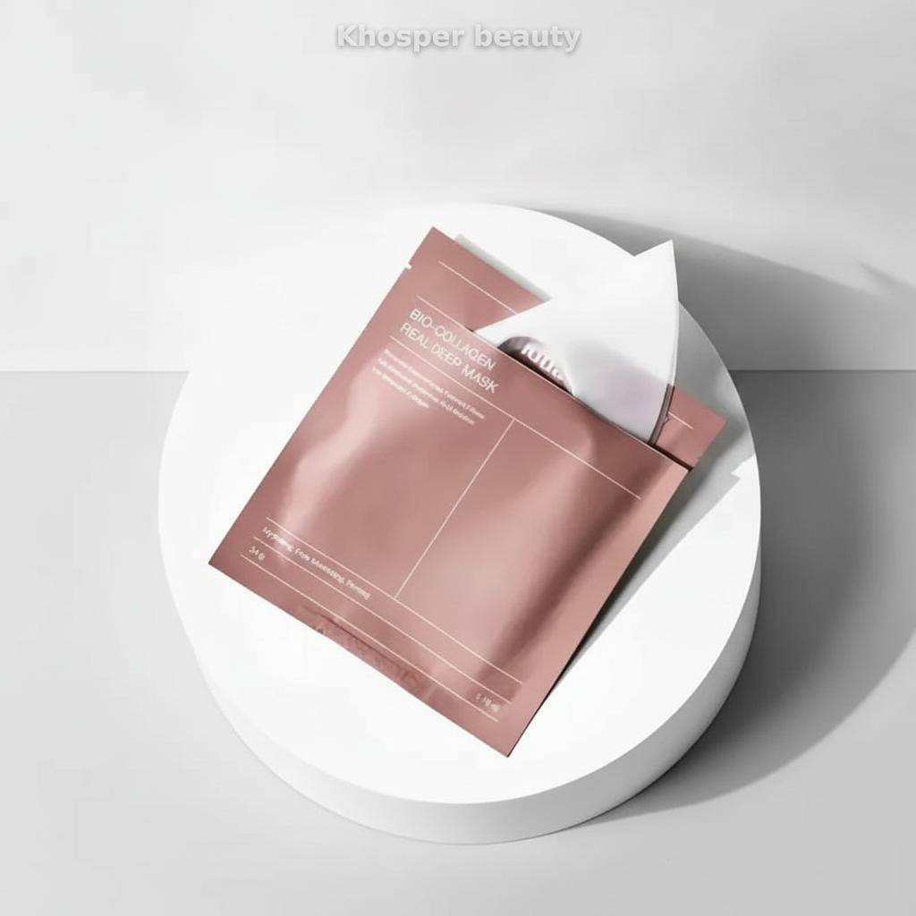 Eelhoe Bio-Collagen Real Deep Mask Single Sachet on White Platform