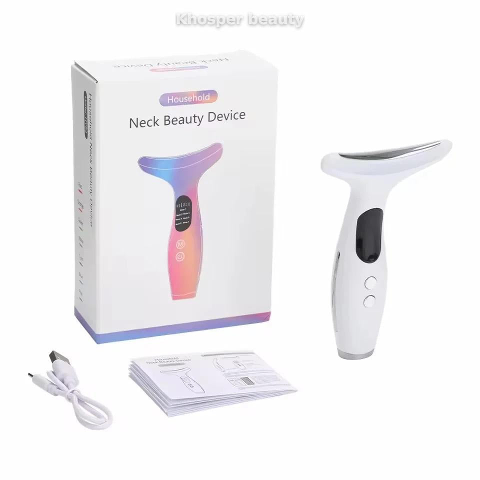 Khosper Beauté LED 7-in-1 Face & Neck Massager with EMS