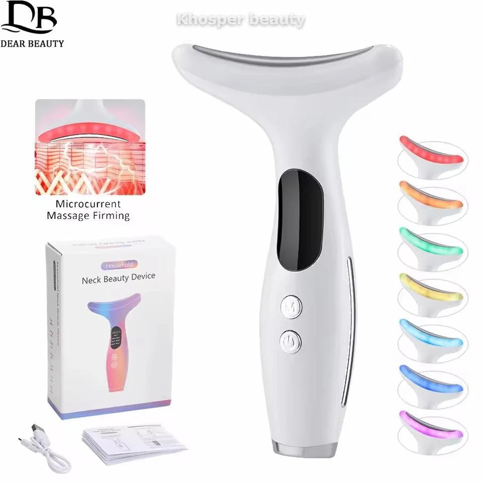 Khosper Beauté LED 7-in-1 Face & Neck Massager with EMS